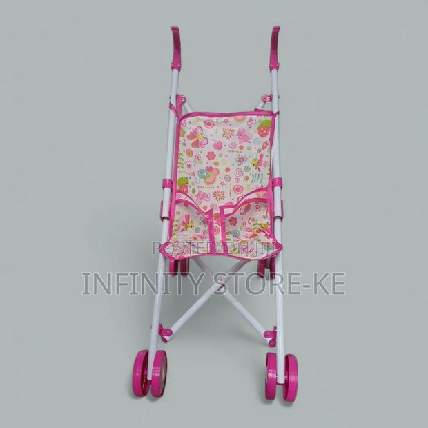 Pink Kids Doll Stroller - main view