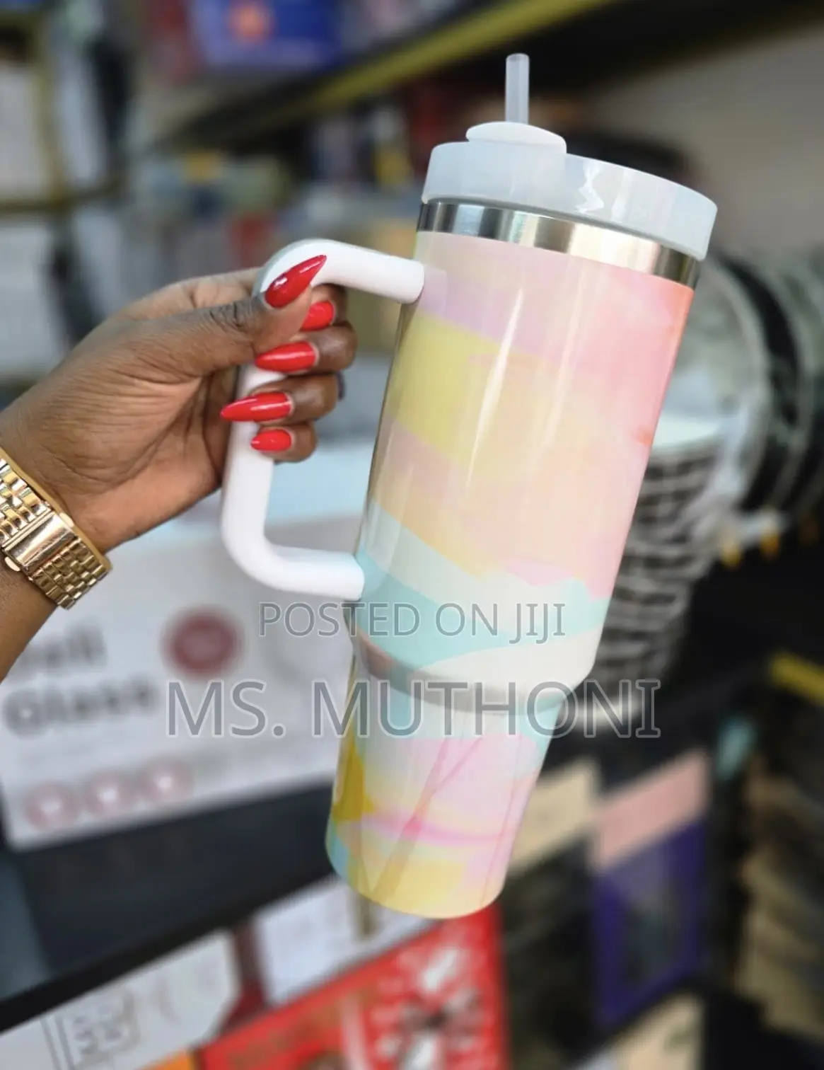Pastel, Tie-Dye Style Colorway Marble Stanley Tumbler*
