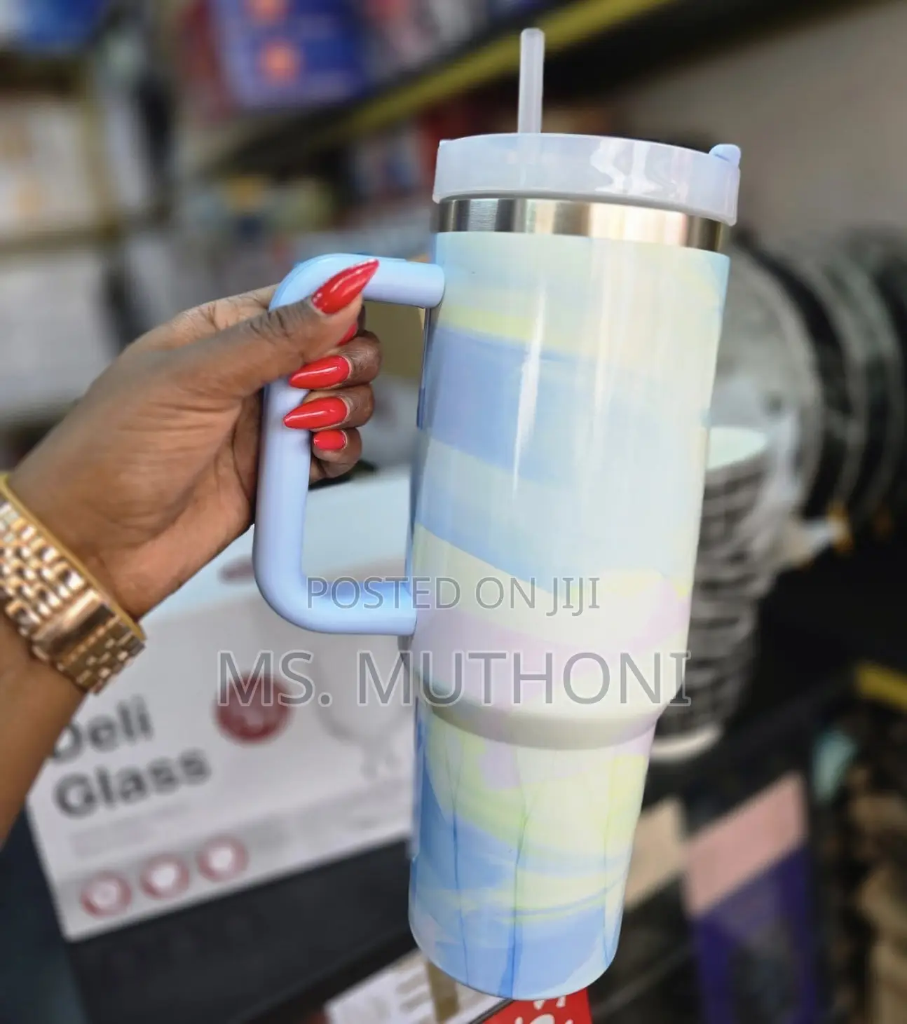 Pastel, Tie-Dye Style Colorway Marble Stanley Tumbler*