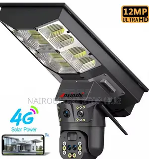 V380pro Solar-Powered PTZ Security Camera With a Street Light.