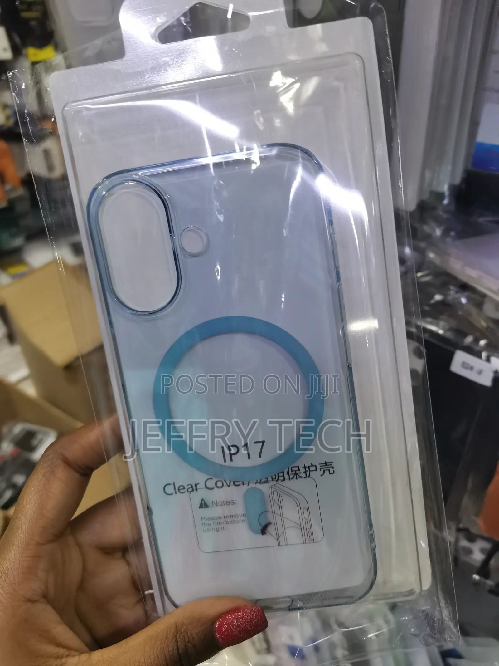 Accese Apple iPhone 17 Clear Case With Magsafe -Blue