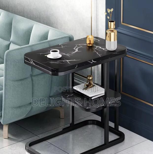 Luxury Marble Textured Side Table_ex - main view