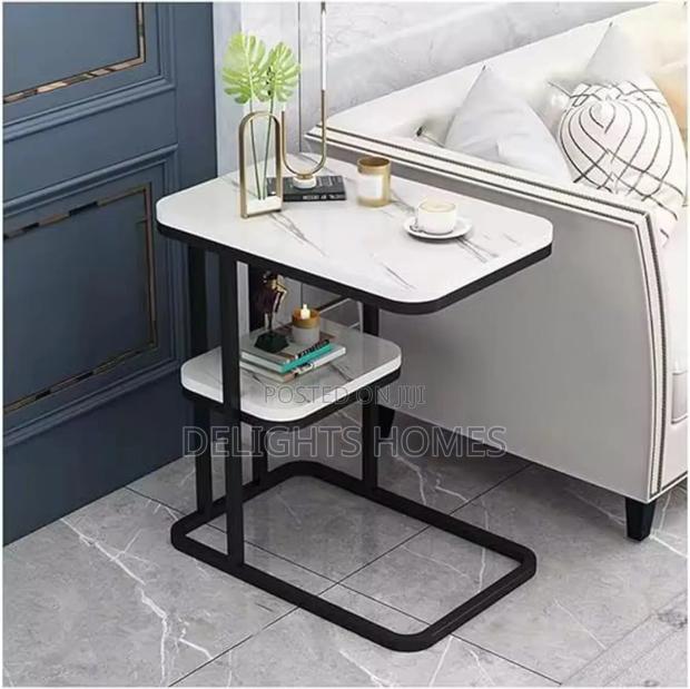 Luxury Marble Textured Side Table_ex - thumbnail 2