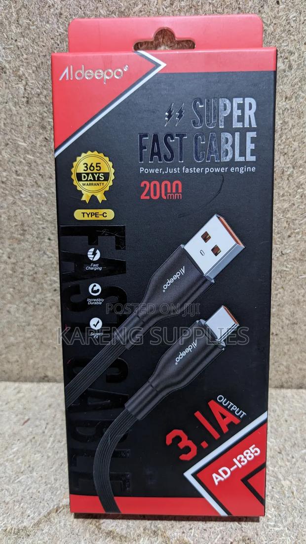 Aldeepo Type C 2m Data/Charge Cable - main view