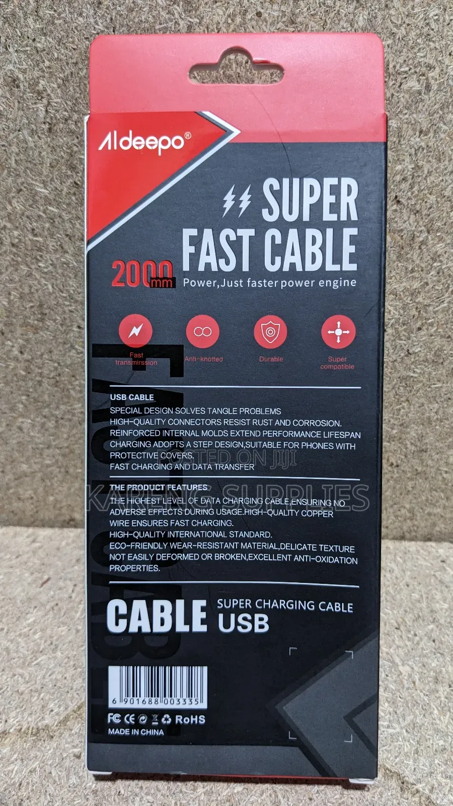 Aldeepo Type C 2m Data/Charge Cable