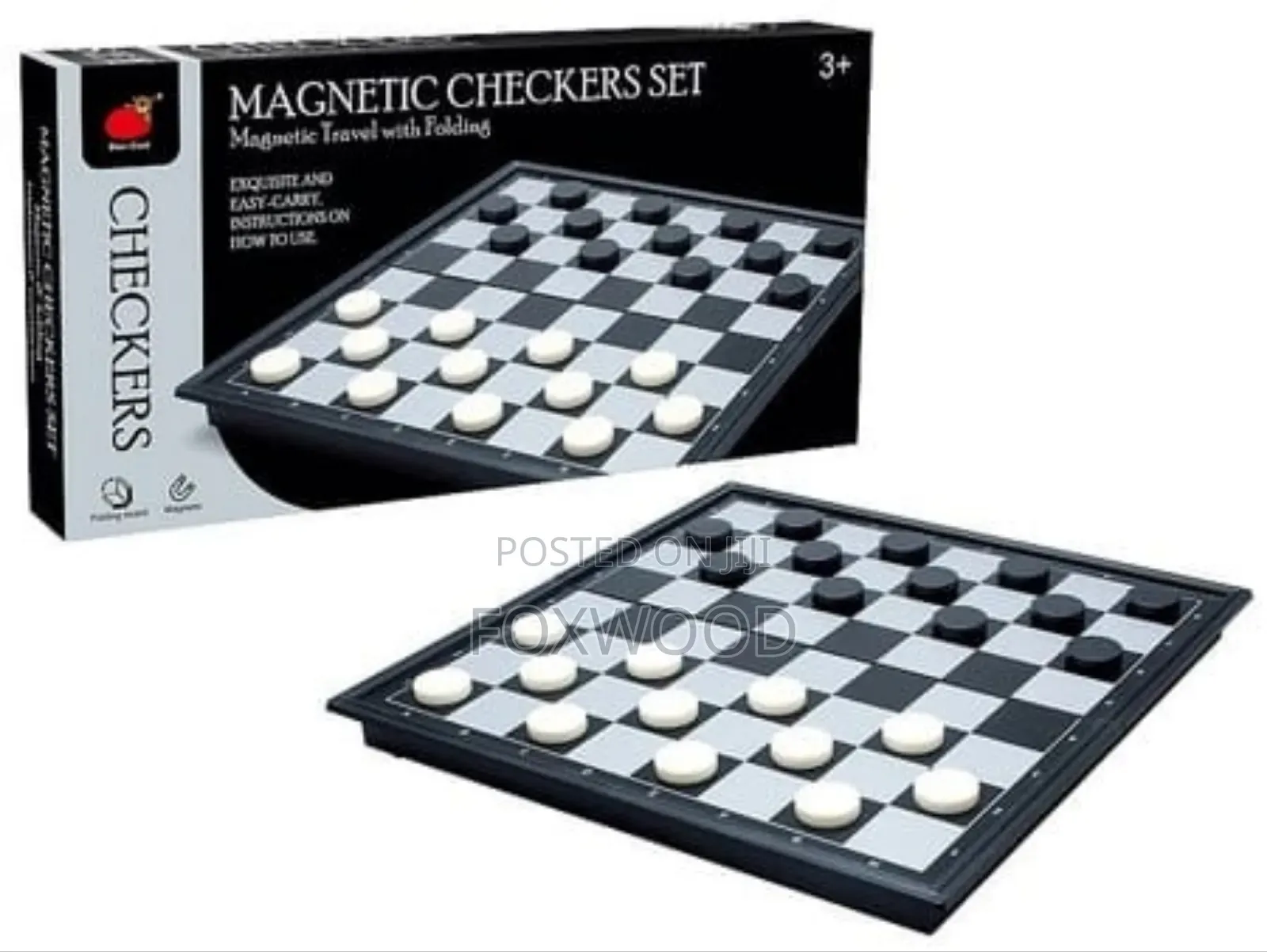 Magnetic Checkers Set.