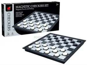 Magnetic Checkers Set.