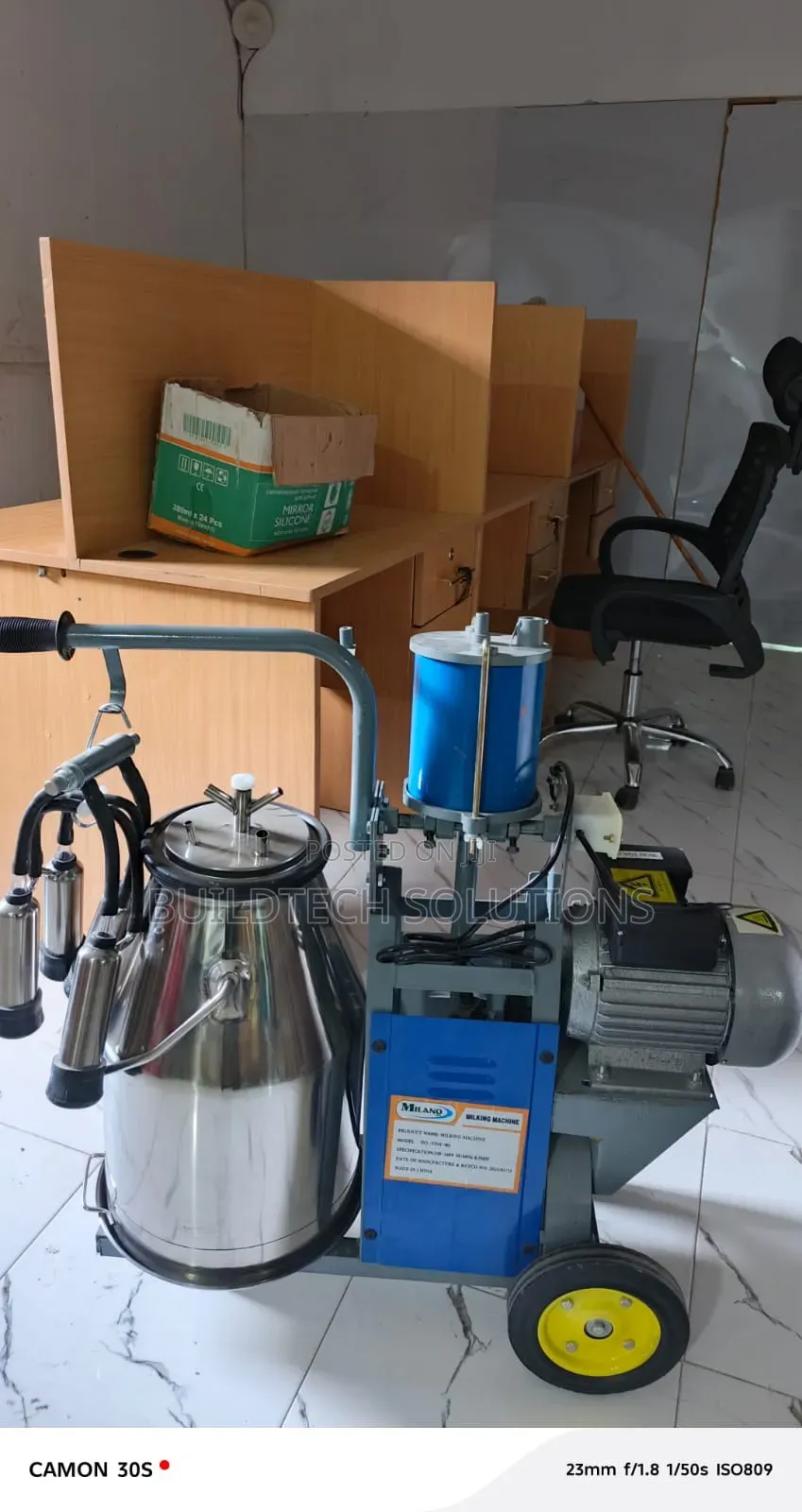 Farm Grade Single Bucket Milking Unit