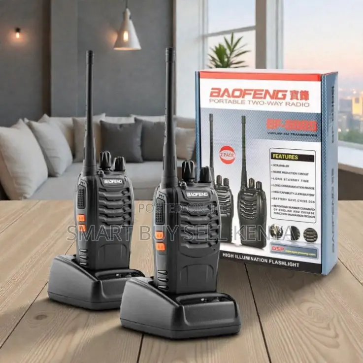 Professional Bf 888s Walkie Talkie Baofeng Radios - Pair (2 Units)