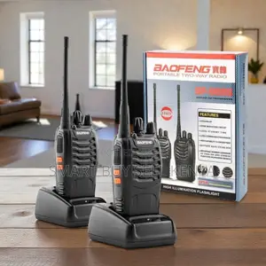 Portable Baofeng Bf-888s Walkie Talkie 3-5km Long Range 16ch- Pair