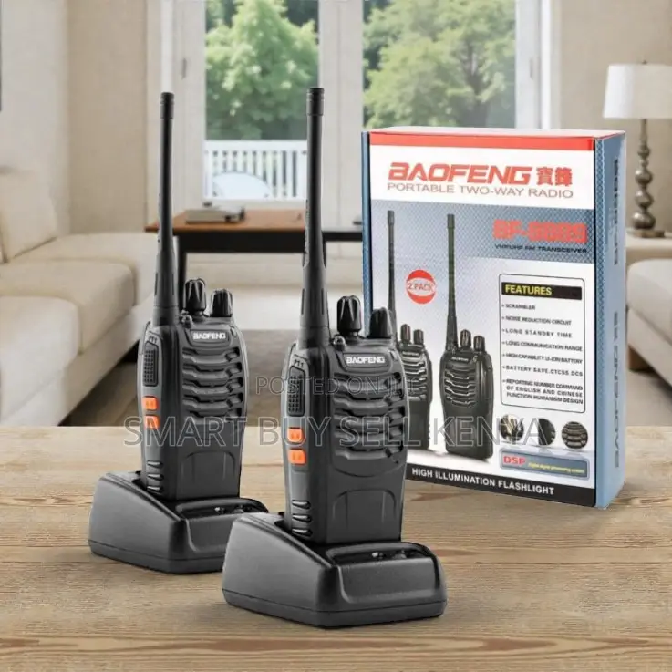 Baofeng Bf-888s 2-Way Radio Walkie Talkie 5km Range Rechargeable 2pcs