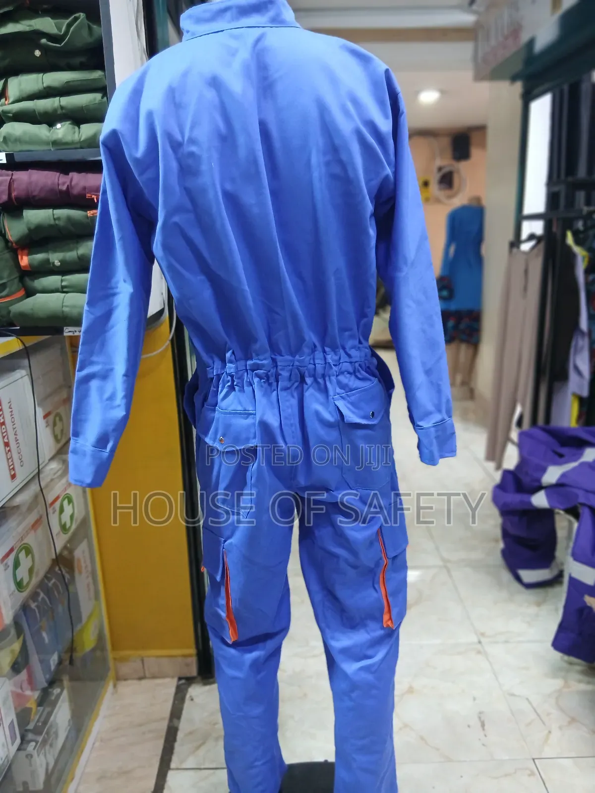 Relaxed Fit Coveralls in Blue Sky Blue