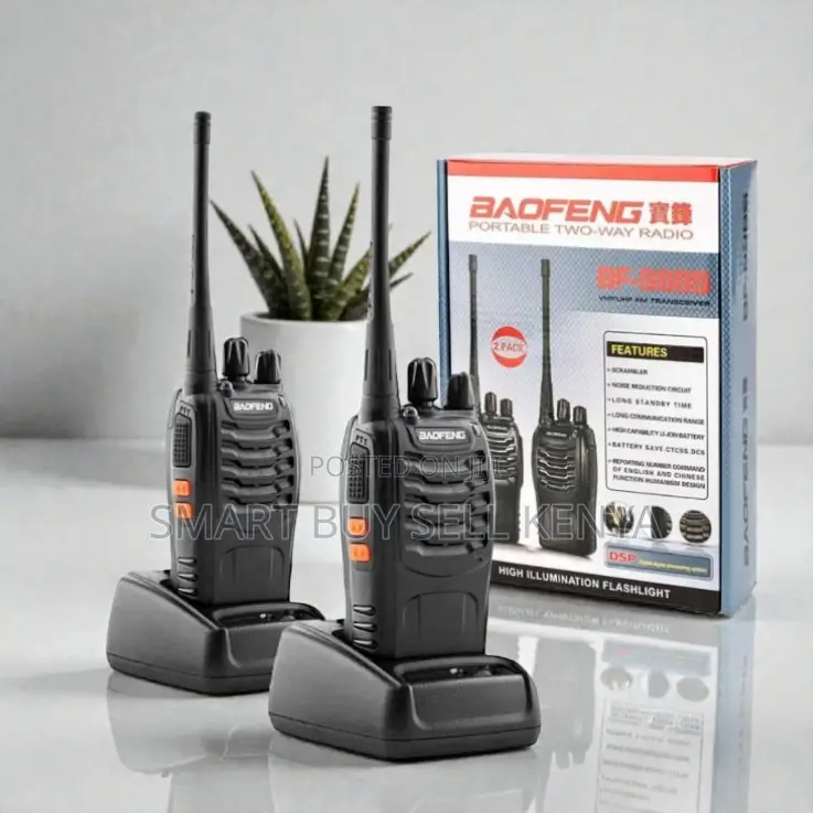 Baofeng Bf-888s 5km Range Walkie Talkie 16 Channels Rechargeable 2pcs