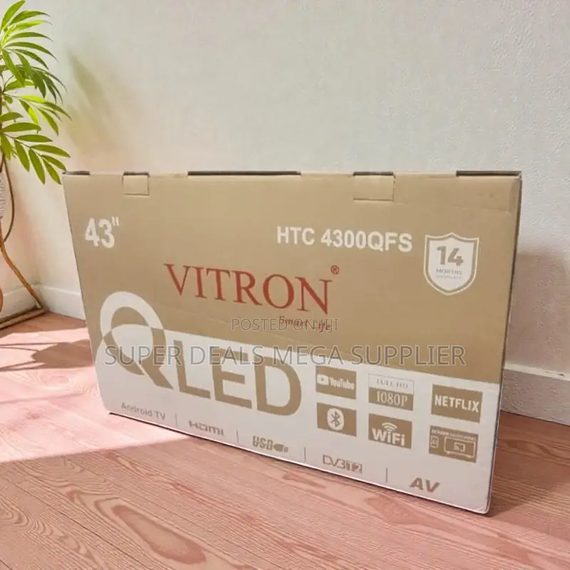 Vitron 43 Inch Qled Smart Android Tv With Digital Inbuilt Decoder