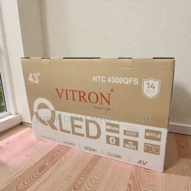 Vitron 43 Inch Qled Smart Android Frameless Tv With Crisp Picture