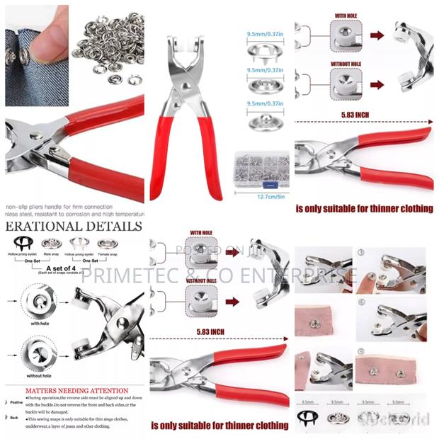 Metallic Snap Button Pliers + 100pc Button