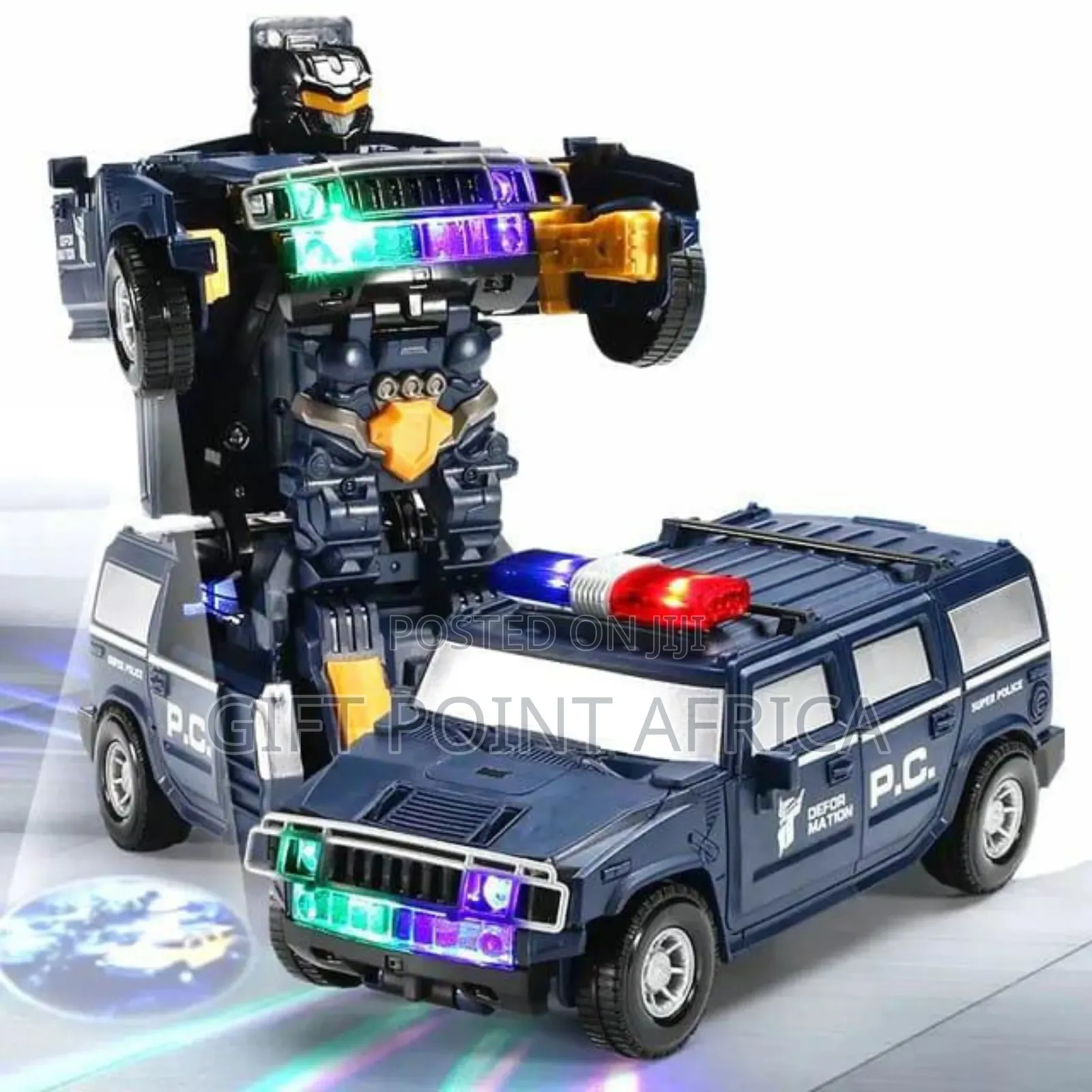 Battery Operated Deformation Police Car For Kids