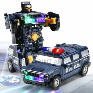 Battery Operated Deformation Police Car For Kids