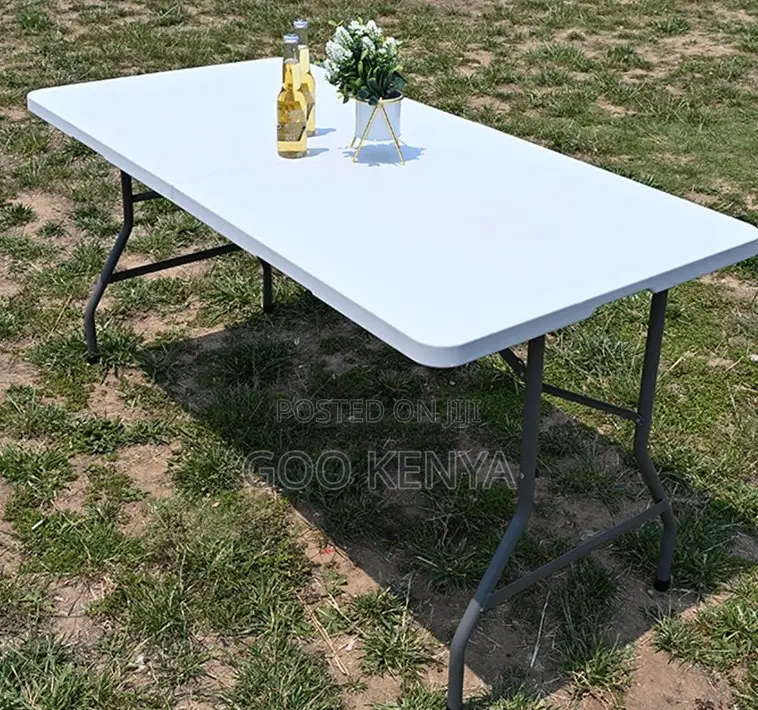 Home Table; Elegant Modern Plastic Designer Lightweight Folding Table