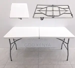 Home Table; Elegant Modern Plastic Designer Lightweight Folding Table
