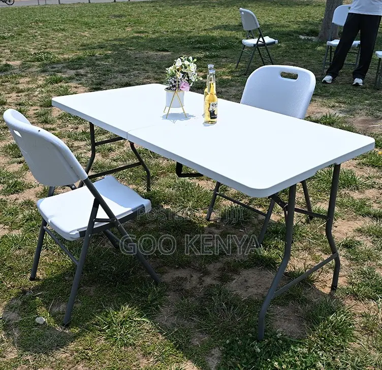 Home Table; Elegant Modern Plastic Designer Lightweight Folding Table
