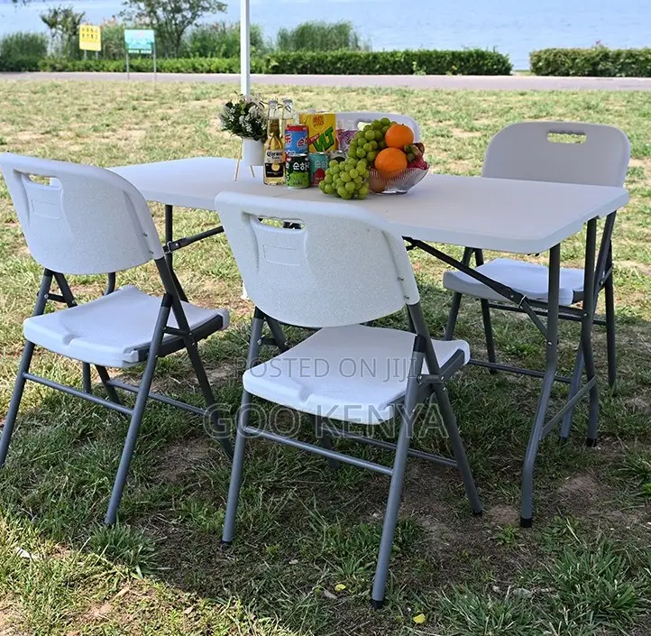Home Table; Elegant Modern Plastic Designer Lightweight Folding Table