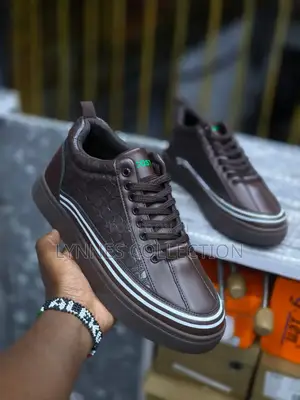 Lcoste Brown X Black Leather Casuals ,Casuals Sizes 40-45