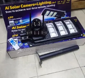 Ai Detection 4g Solar PTZ Triple Lens Street Light With Night Vision