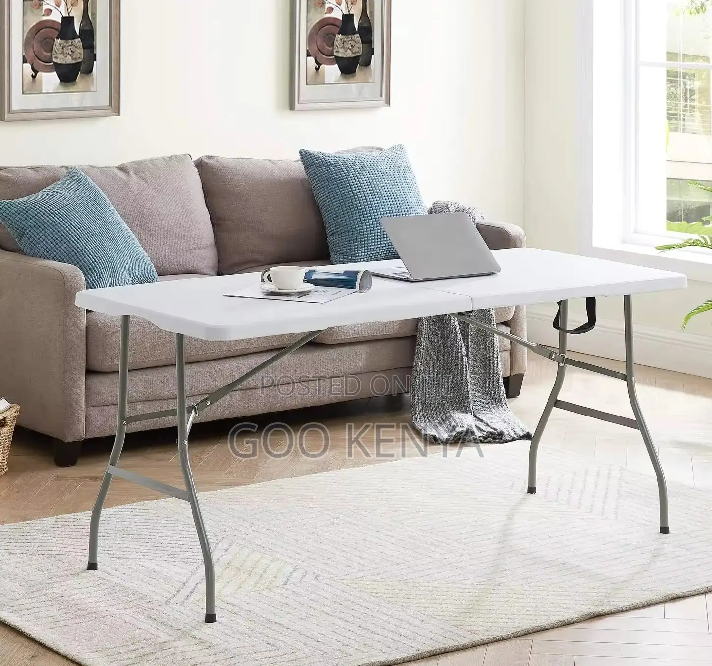 Home Table; Portable Plastic Table – Lightweight Durable for Outdoor