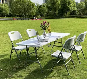 Home Table; Portable Plastic Table – Lightweight Durable for Outdoor