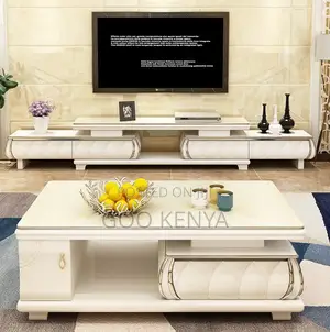 Home Tv Cabinet Set; Luxury Tv Cabinet Set– White Finish Nordic Touch