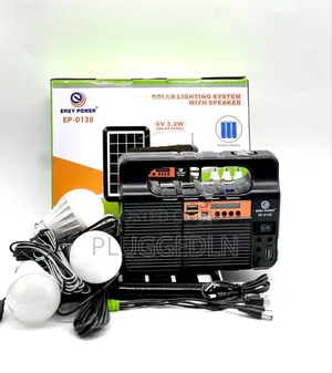 Easy Power Ep-0138 Portable Solar Lighting System With Radio Speaker.
