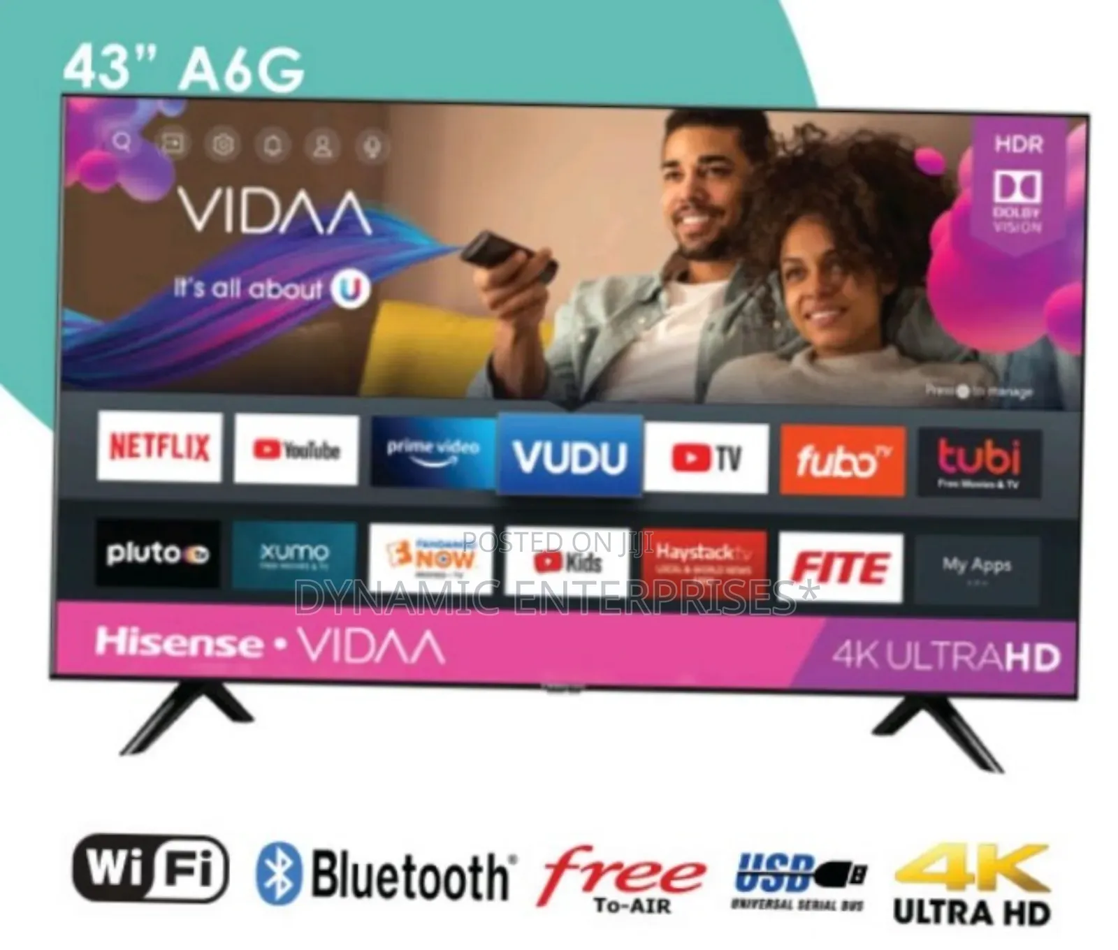 Hisense 43-Inch A6 Series Uhd Smart Tv.