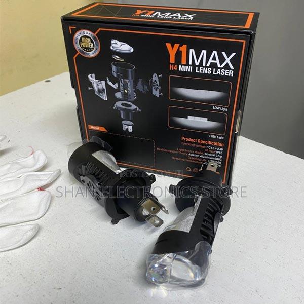 1pair Car H4 Y1 Led Mini Projector Lenses Headlight Bulbs Hi/Lo Beam