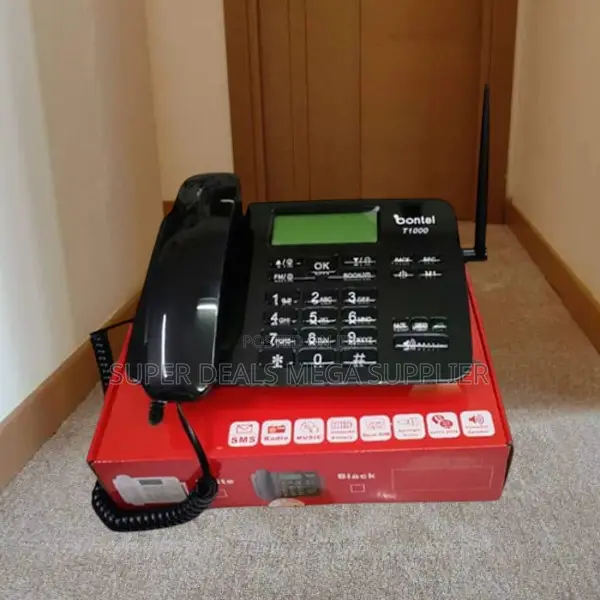 Bontel T1000 Dual Sim GSM Wireless Landline Deskphone With Clear LCD