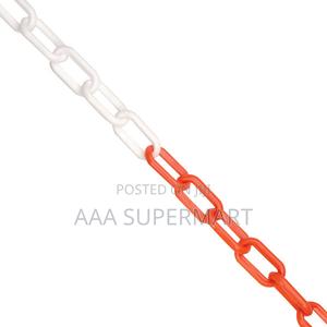 Red & White Plastic Chain 8mm X 25mtrs - thumbnail 2