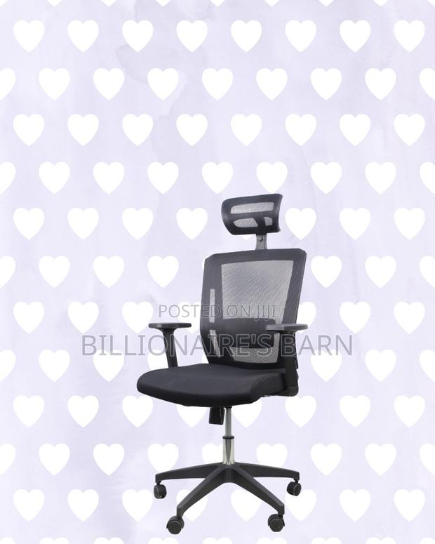 Mesh Work Chair With Lumbar Support | Smooth Swivel Easy Movement - thumbnail 2
