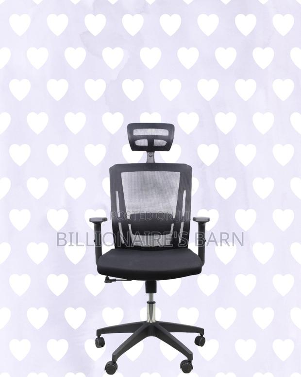 Mesh Work Chair With Lumbar Support | Smooth Swivel Easy Movement - thumbnail 3