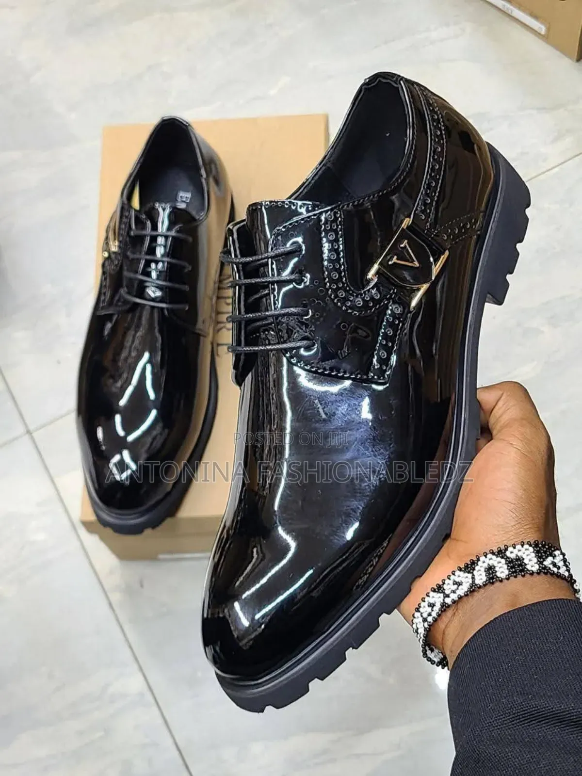 Men Wetlook Official Shoes 38-45