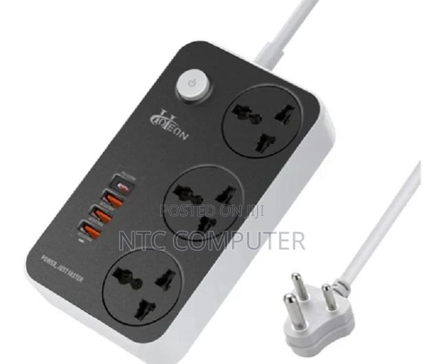 Ldnio Sc3412 Strip 3 Ways,4 Fast Charging Usb-c,2500w Extension Socket