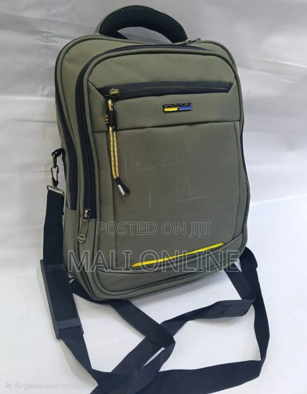 Laptop Messenger Bag Backpack Convertible Water-Resistant Canvas