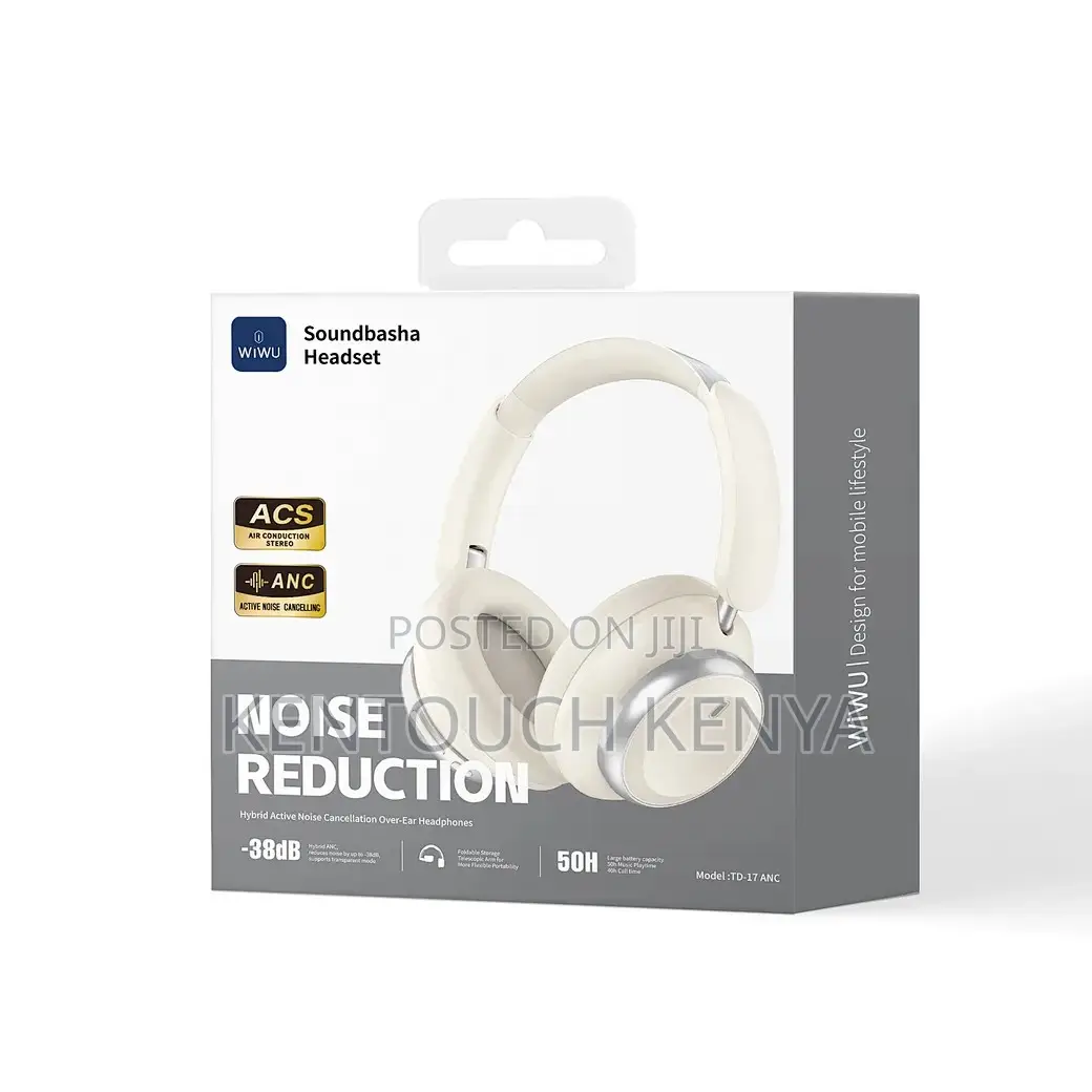 Wiwu Soundbasha Wireless Bluetooth Headphones Anc Pure Bass 50h Anc