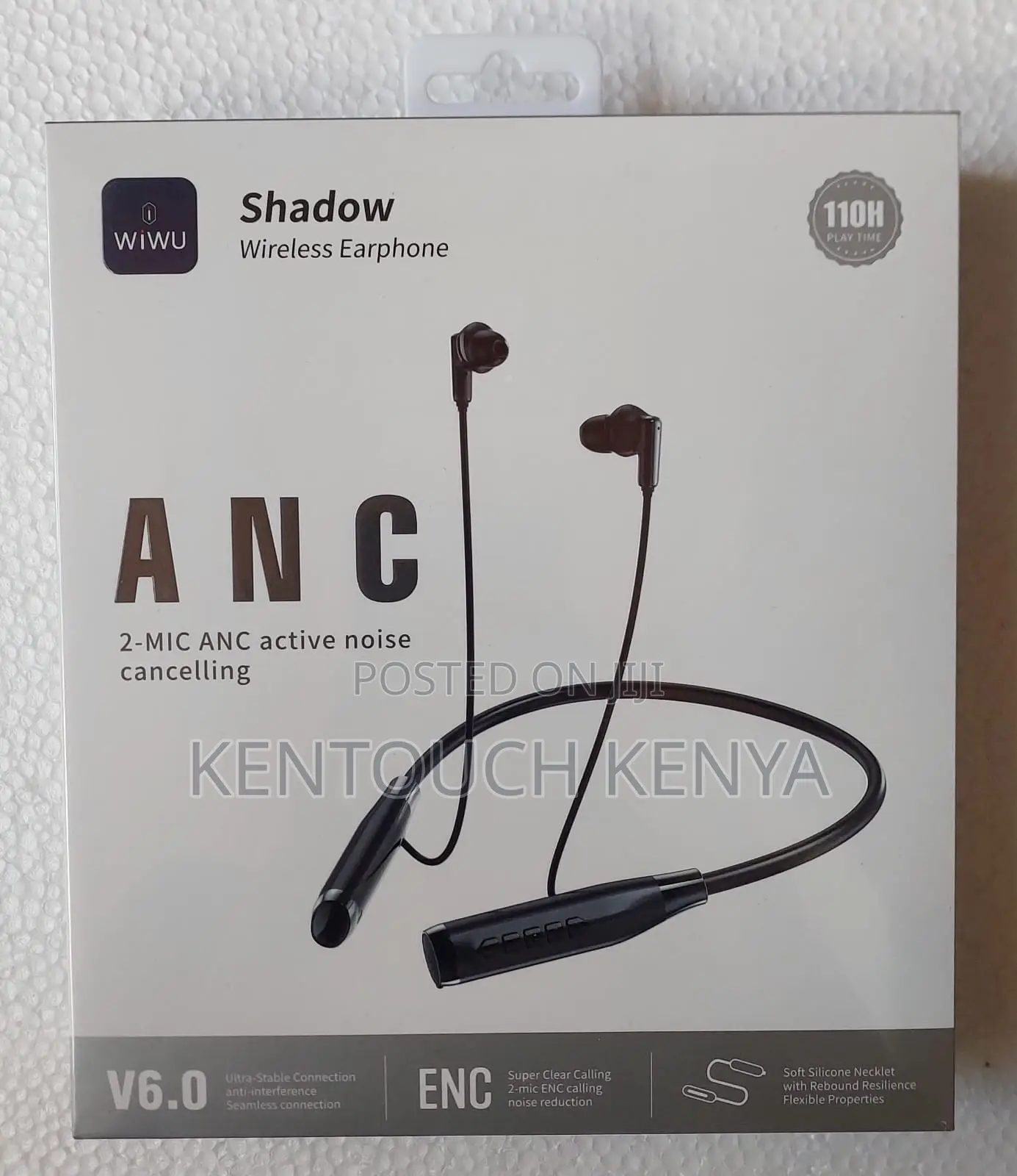 Wiwu Shadow Neckband Wireless Earphones Bluetooth 100h Playtime 800mah