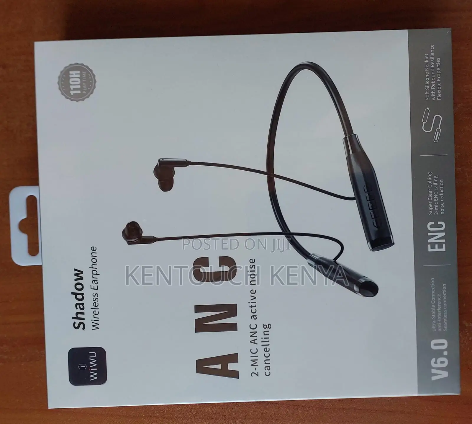 Wiwu Shadow Neckband Wireless Earphones Bluetooth 100h Playtime 800mah