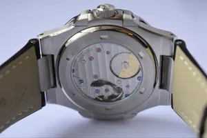 Patek Philippe Power Reserve Blue Dial Black Leather Straps