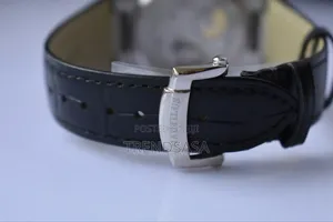 Patek Philippe Power Reserve Blue Dial Black Leather Straps