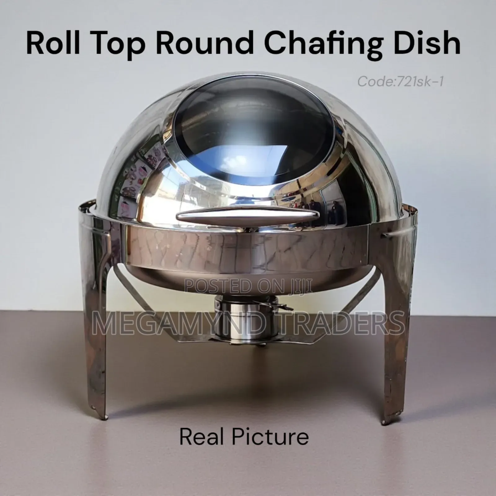 Roll Top Chafing Dishes / 6l Round Roll Top Chaffing Dishes