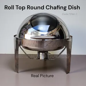 Roll Top Chafing Dishes / 6l Round Roll Top Chaffing Dishes
