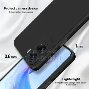 Liquid Silicone Case for Honor 90 Lite 5g: Black
