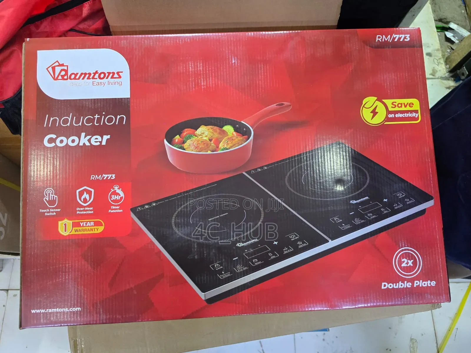 Ramtons Induction Cooker With Free Pan Double